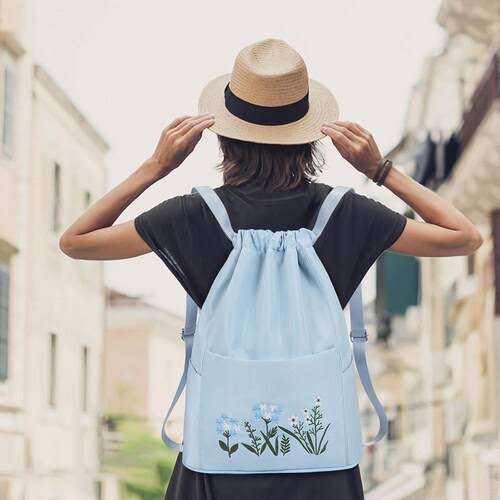 Waterproof simple foldable Flower back pack bag