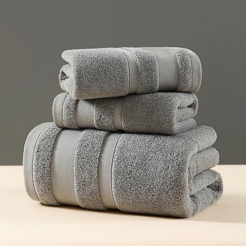 * 3pcs Combed Cotton Bath Towel Sets