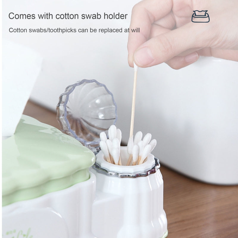 Serviette holder with toothpick dispenser