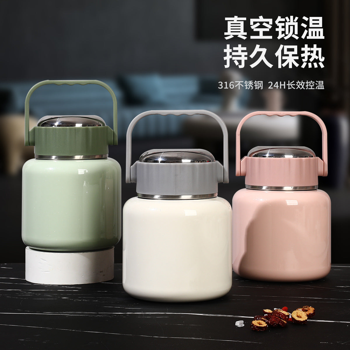 UNBREAKABLE Portable Insulated thermo food flask