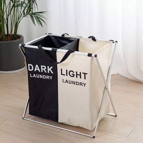 2 compartment Laundry basket