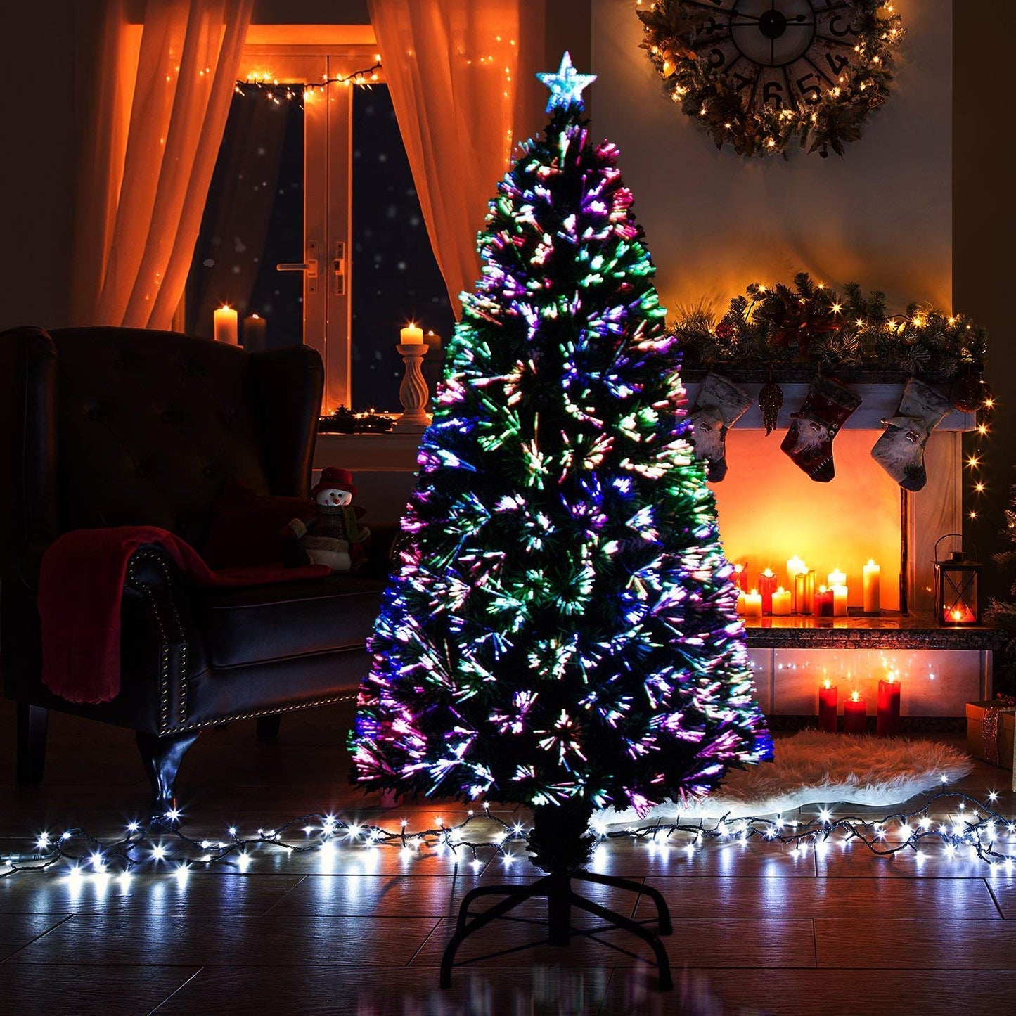 Christmas tree with lights