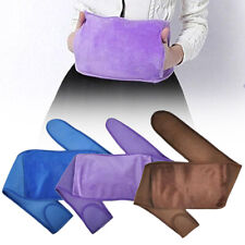 Electric hot water bottle with strap