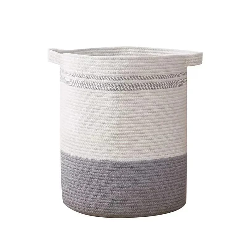 Round hamper woven laundry basket