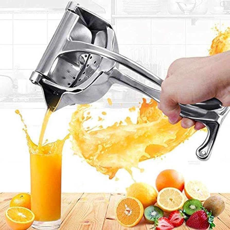 Handheld juicer / squeezer metallic