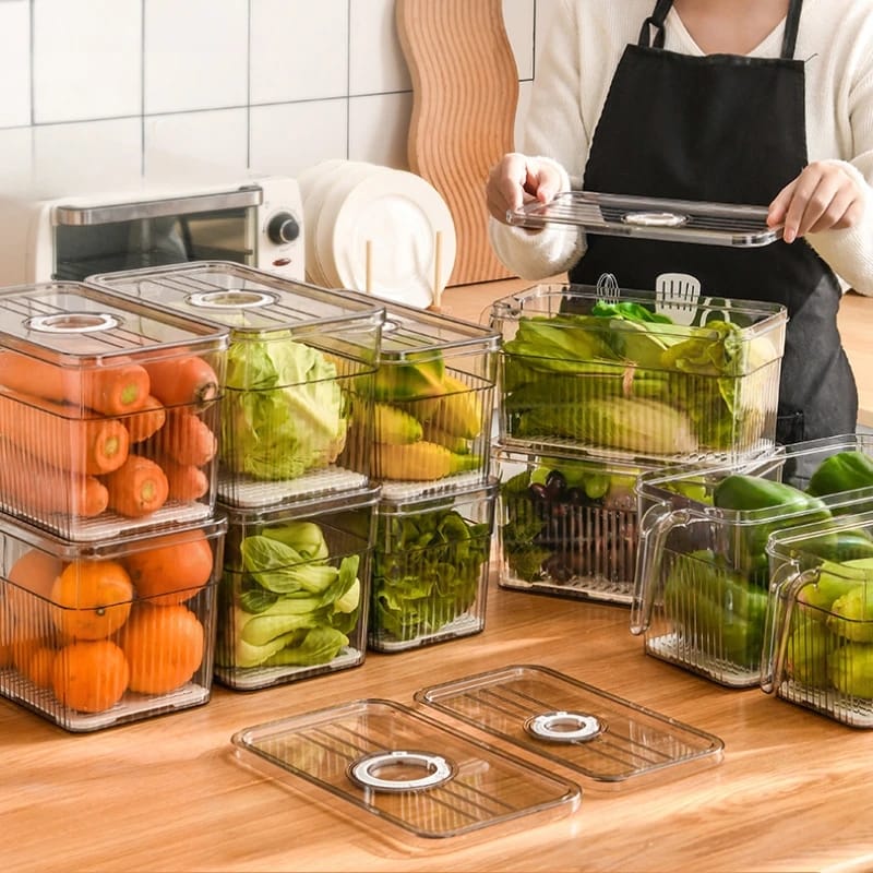 Acrylic Fridge / Pantry Organizer with timer