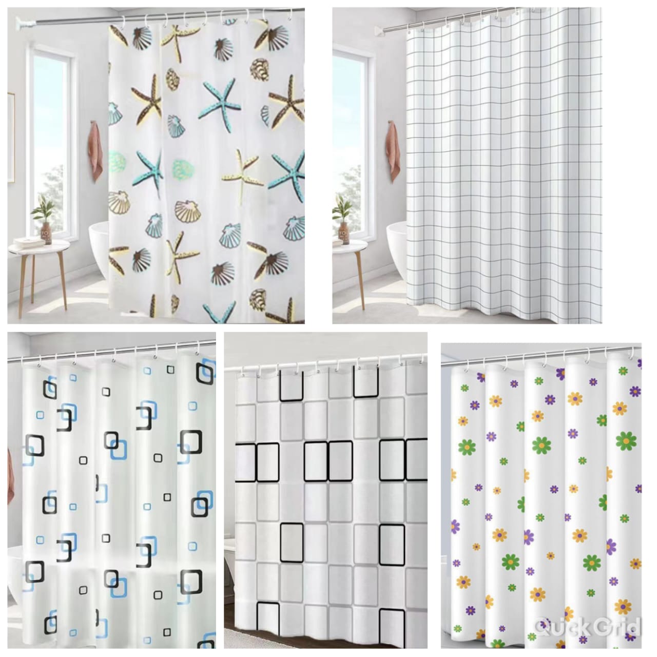 Shower curtain 180x180cm