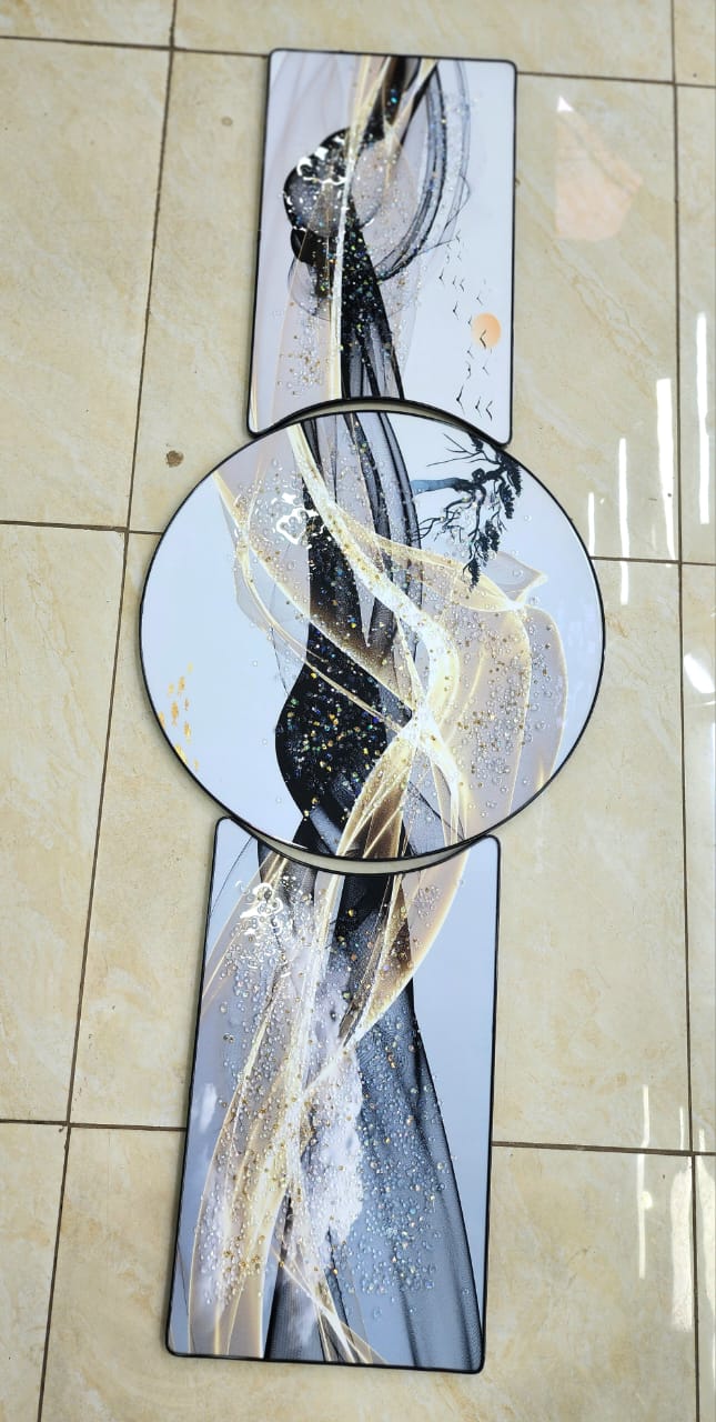 3pcs crystal wall hanging big size 30*50*2+50*50*1