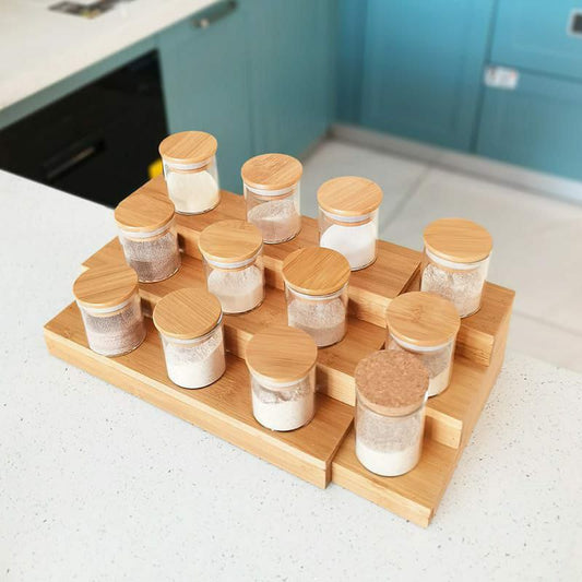 Expandable Bamboo spice rack