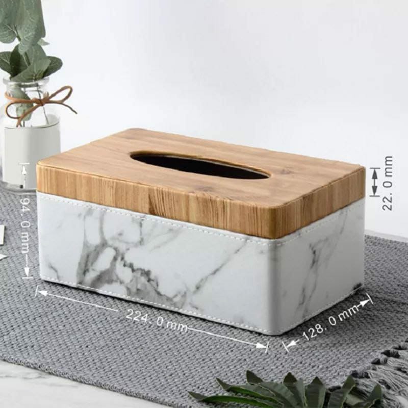 Marble PU leather Tissue box