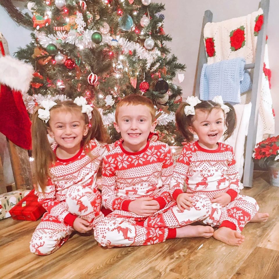 Family Matching Christmas Pajamas Xmass Sleepwear Nightwear Outfits