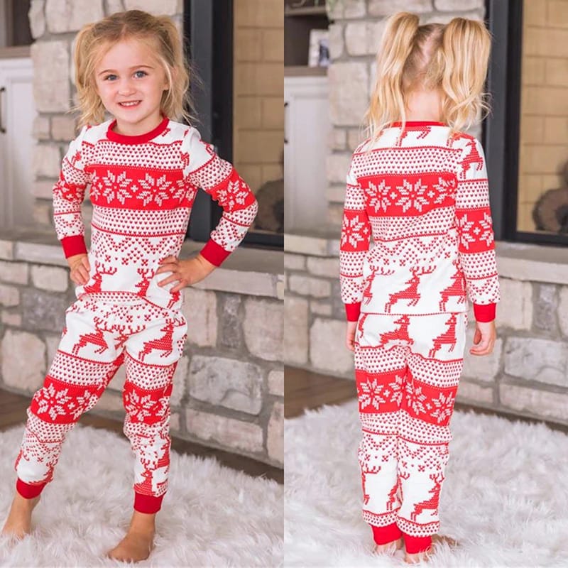 Family Matching Christmas Pajamas Xmass Sleepwear Nightwear Outfits