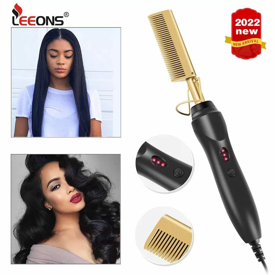 Fast Heating Electric Hair Straightening Comb