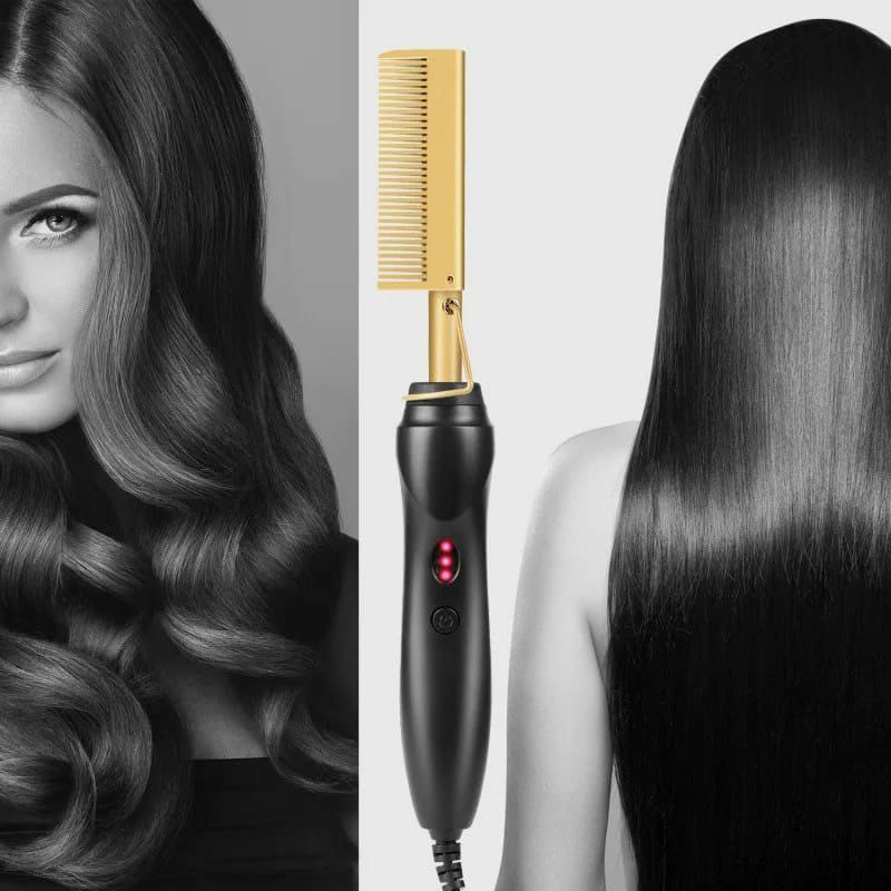 Fast Heating Electric Hair Straightening Comb