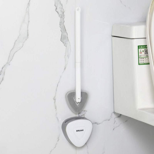 silicon toilet cleaning brush