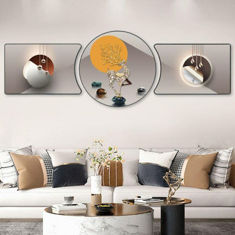 3pcs crystal wall hanging big size 30*50*2+50*50*1