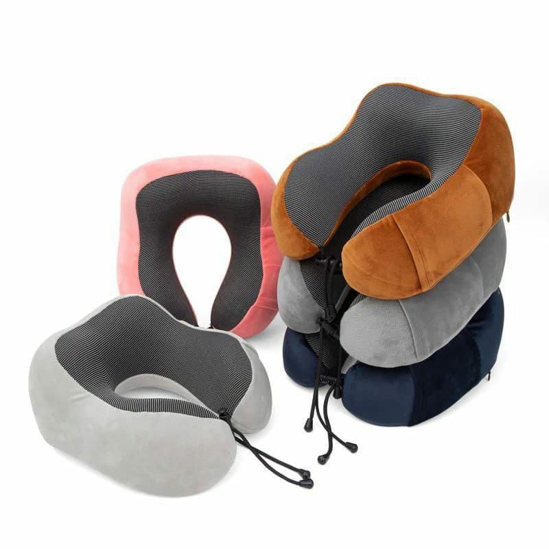 Memory foam travel neck pillow