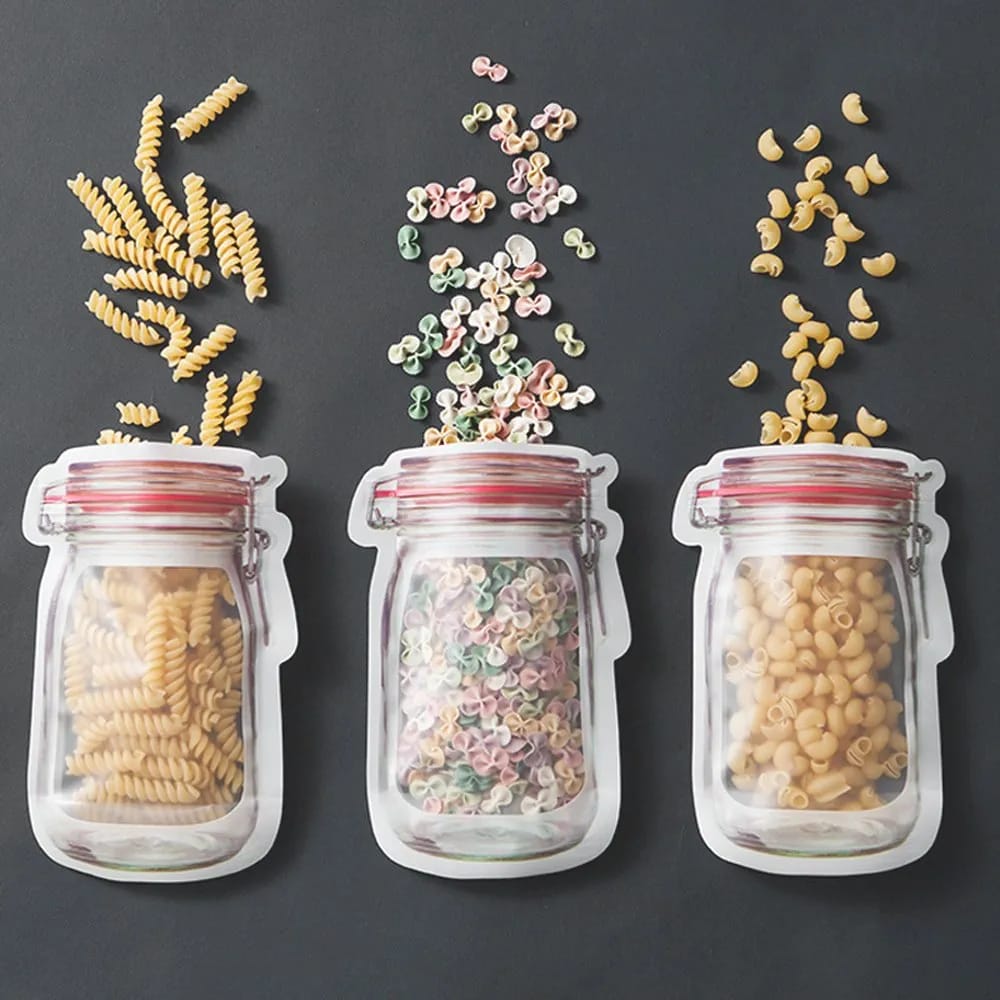 Mason jars shaped ziplock