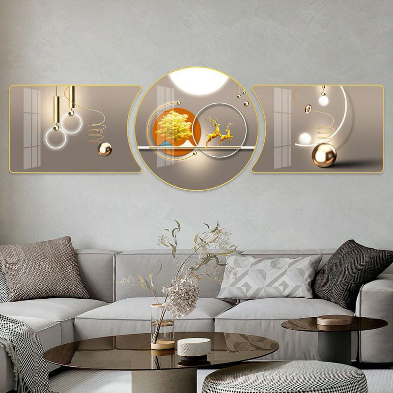 3pcs crystal wall hanging small size 30*40*2+40*40*1