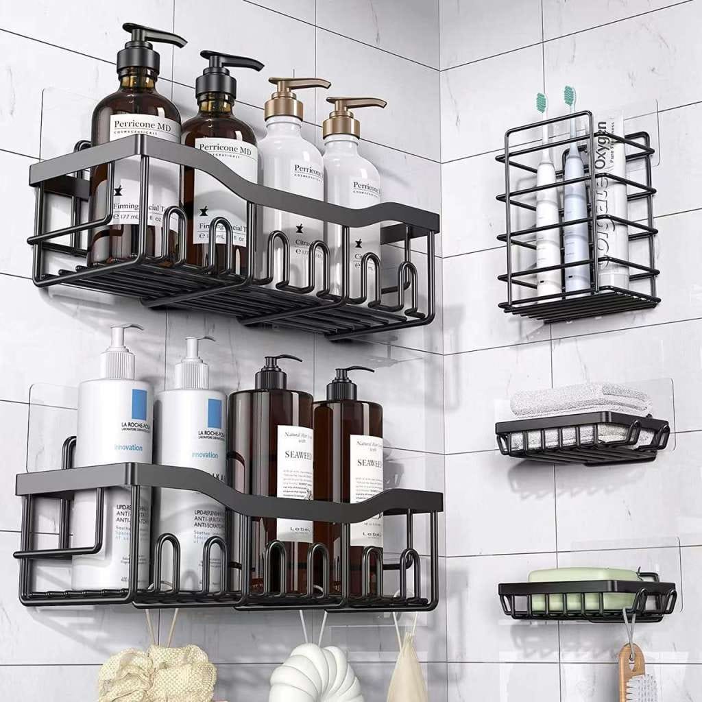 5pcs rectangle shower caddy