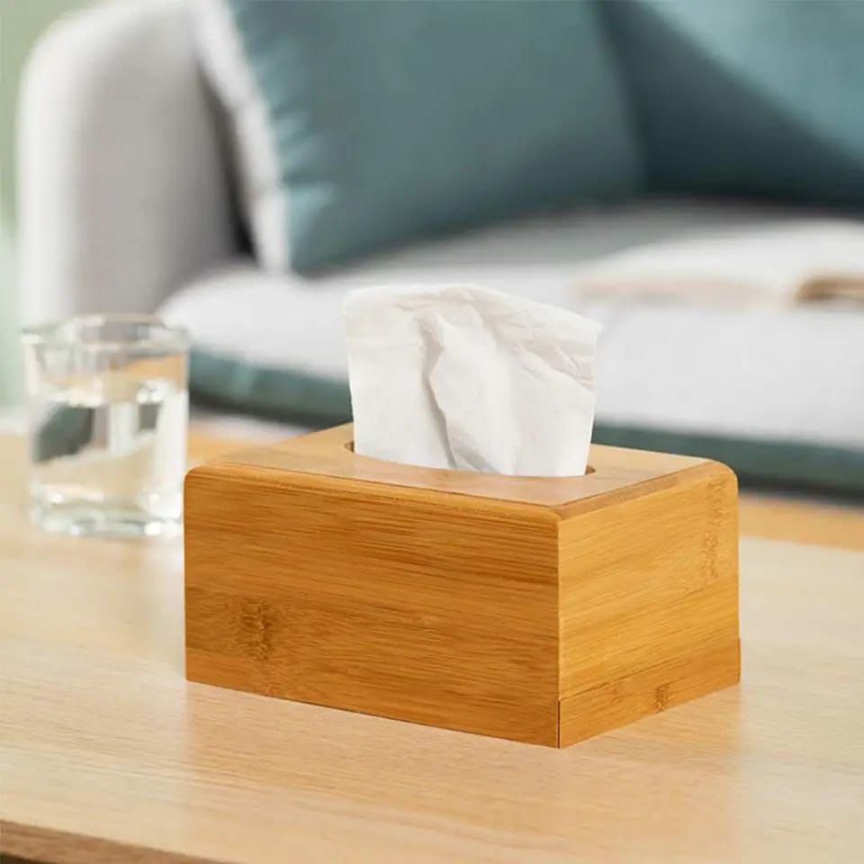 Bamboo tissue holder