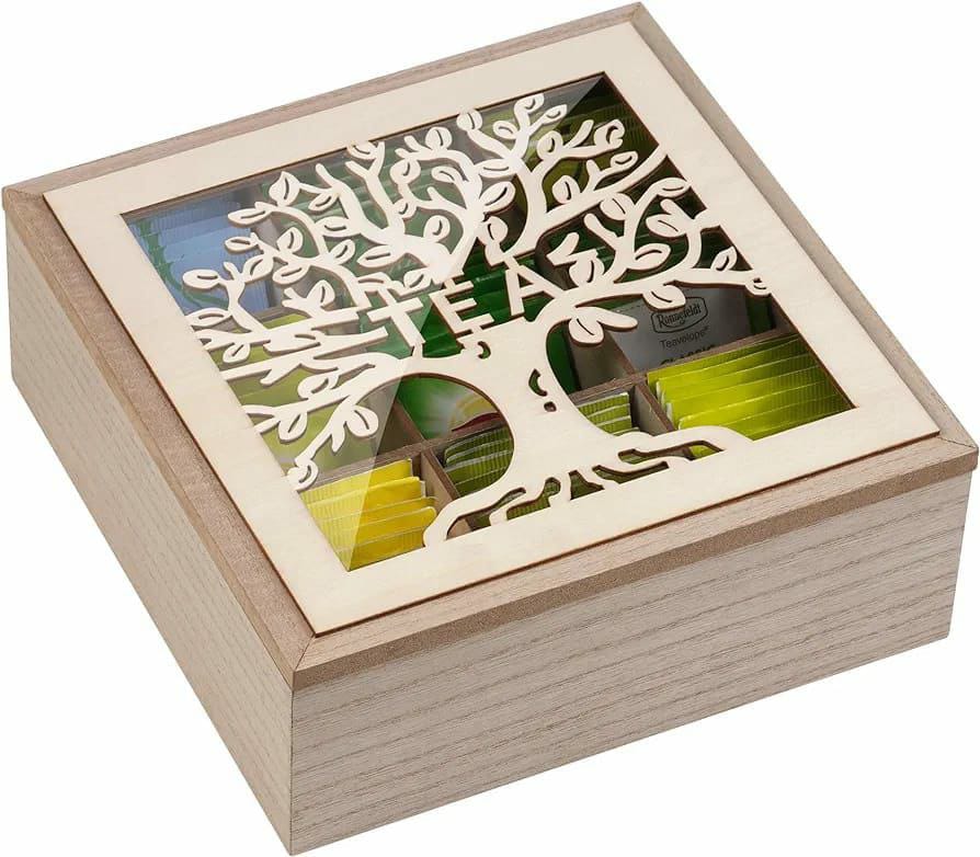 Family tree tea bag organizer