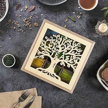 Family tree tea bag organizer