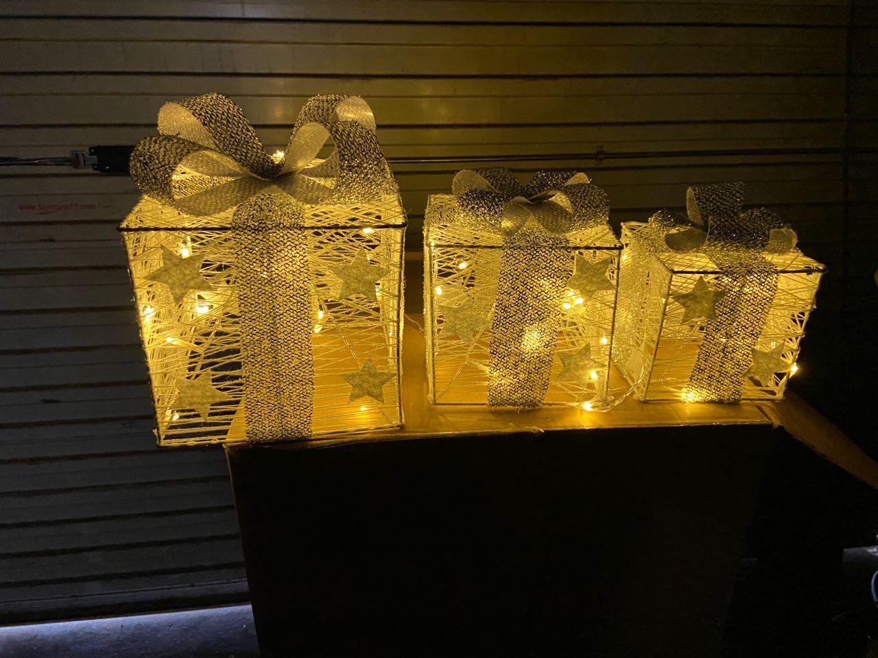 3pcs set lighted gift box