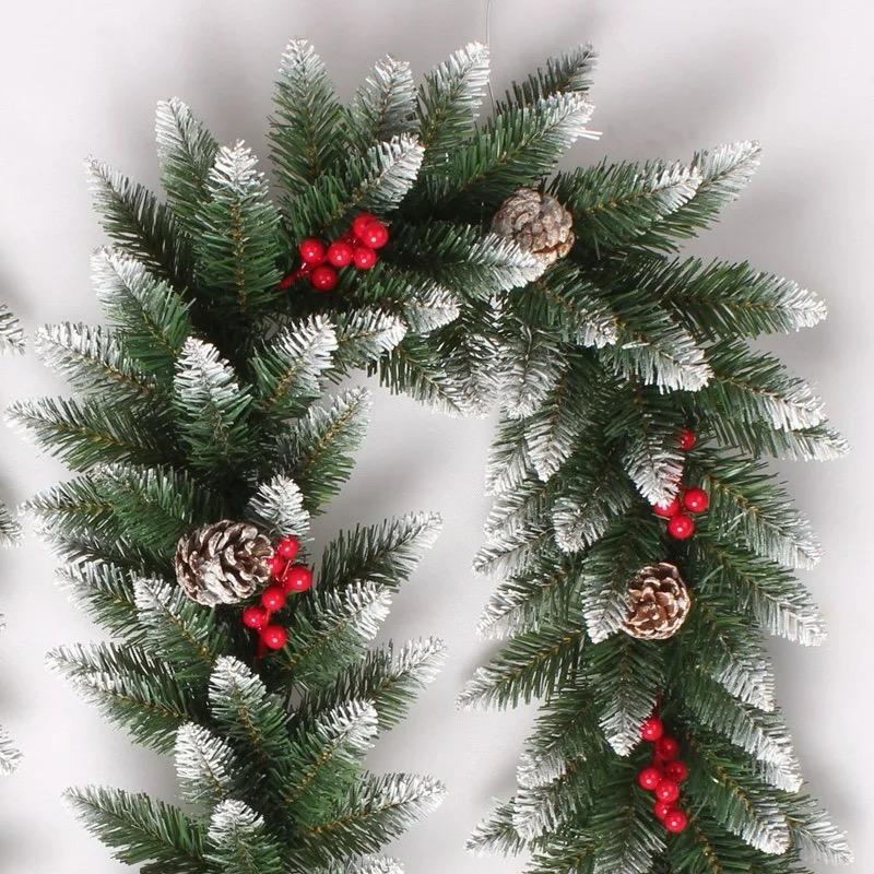 2.5M Premium Natural Green Garland pine-Cones and Berries 4850/-