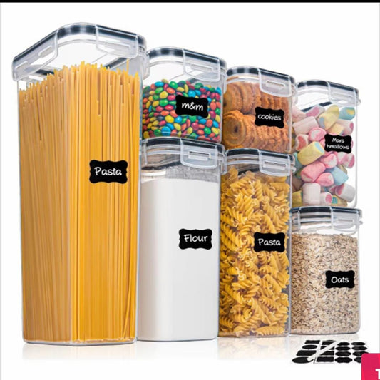 7pc food/cereal pantry storage containers