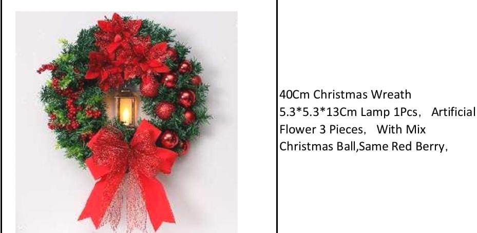 Christmas Wreaths,Christmas Wreath with Lights Pendant Decorations for Front Door