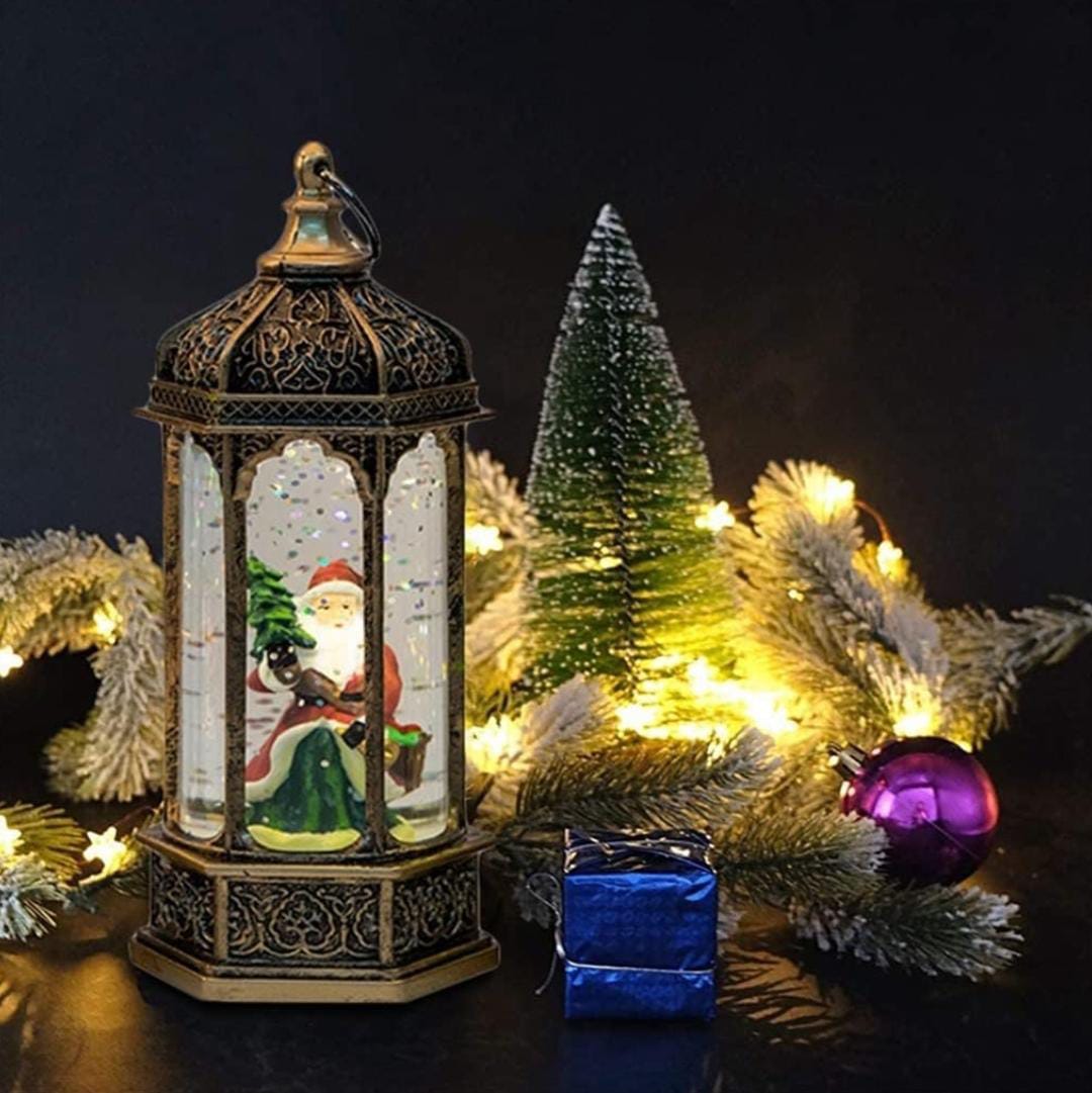 Christmas lantern with lights