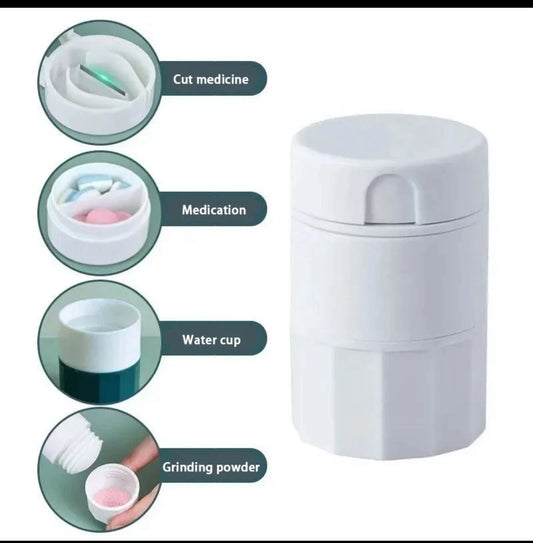 4 in 1 pill cutter,pill grinder,pill cutter/divider ,pill box