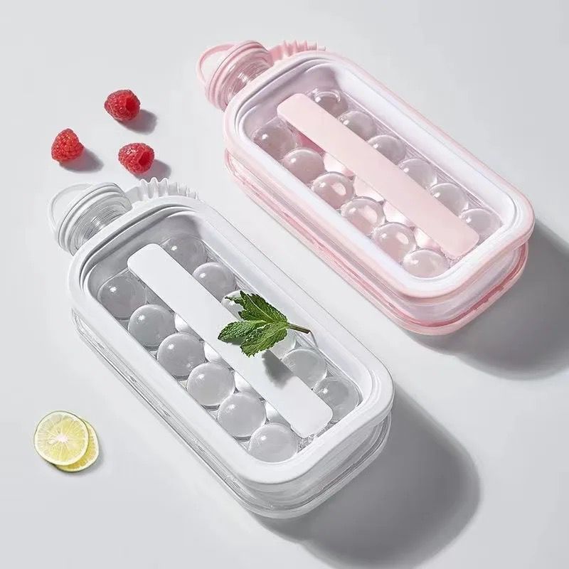 Portable 2 In 1 Kitchen Pop Ice Ball Maker With Lid