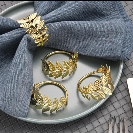 Gold napkin rings