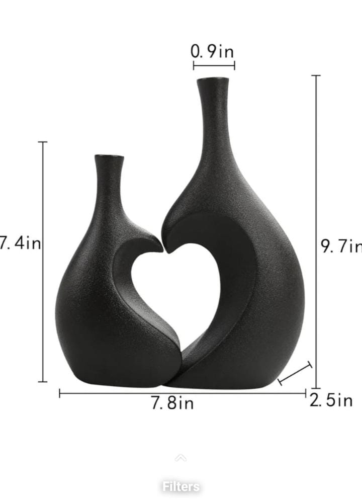 Decorative heart shape vase