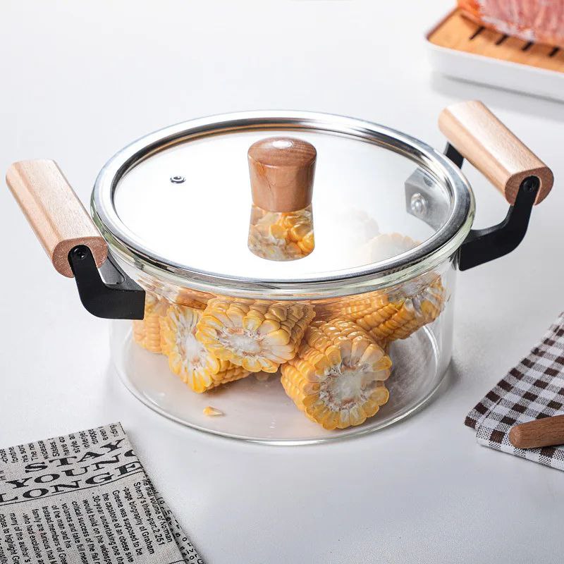 Glass Heat resistant cooking pot