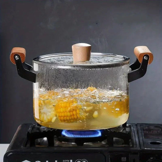 Glass Heat resistant cooking pot