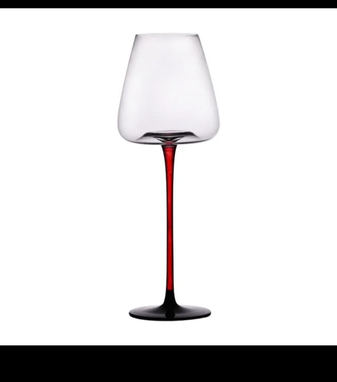 Crystal Glass concave Red Bottom Wine glass 2pcs