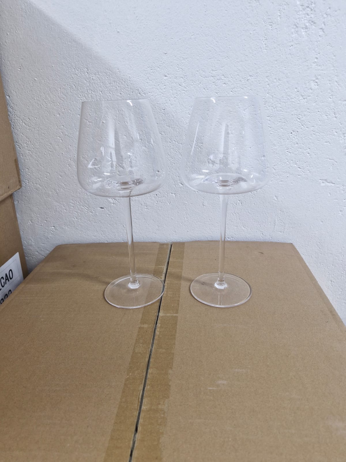 Custom Hand blown Crystal stemmed Wine glass 2pcs