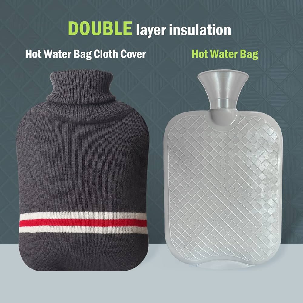 Cloth covered hot water bottle bag