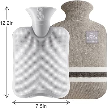 Cloth covered hot water bottle bag