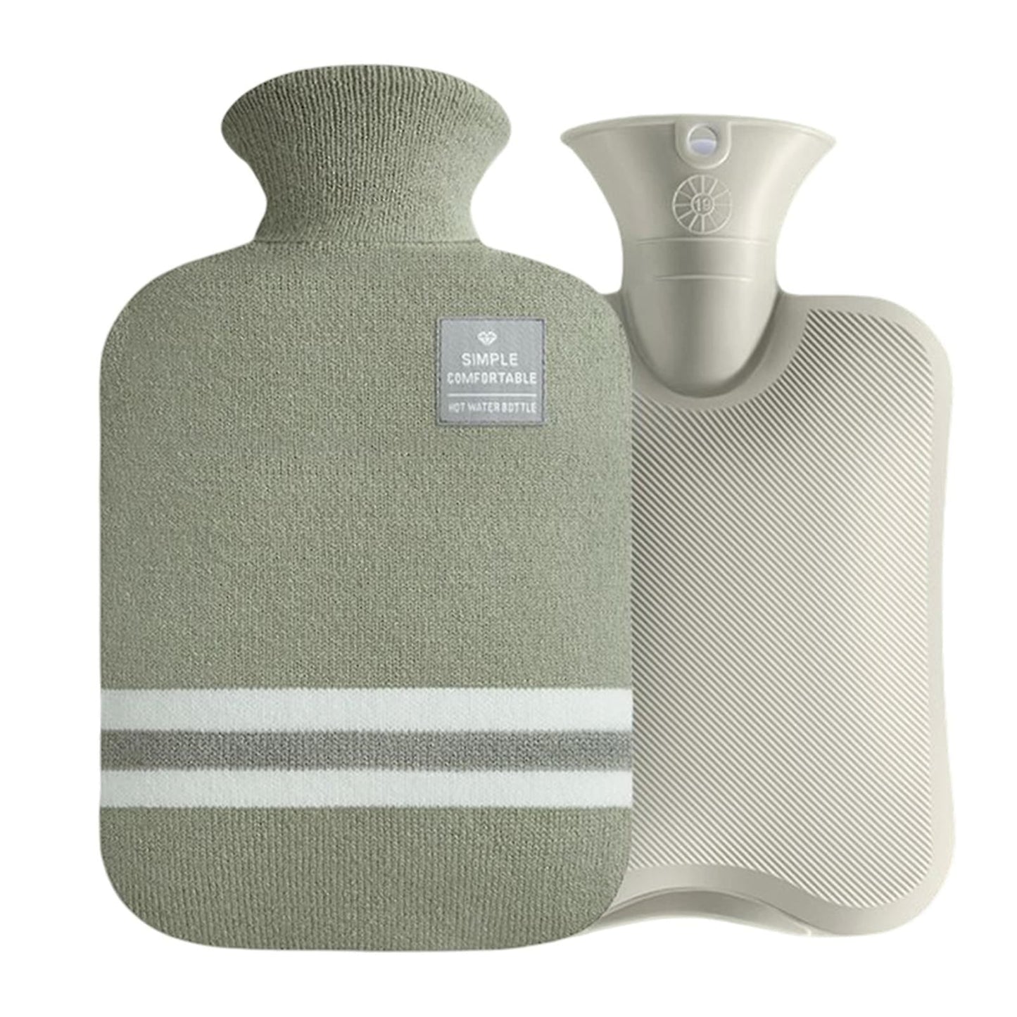 Cloth covered hot water bottle bag