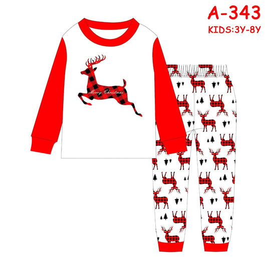 Christmas pyjamas outfit for both Adults &kids pyjamas set(top+pant)