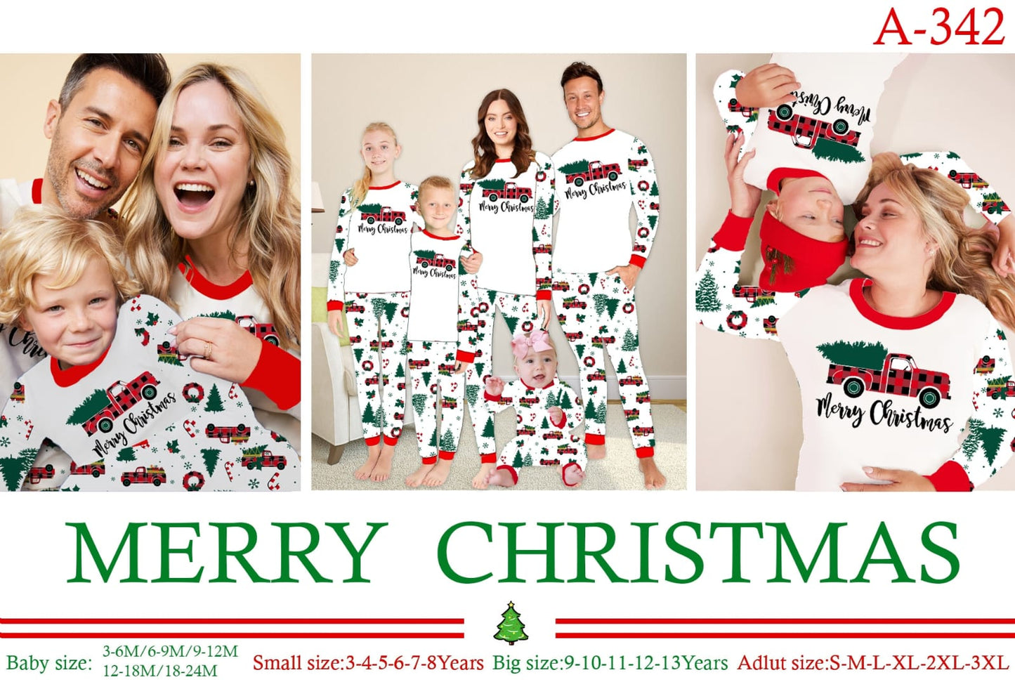 Christmas pyjamas outfit for both Adults &kids pyjamas set(top+pant)