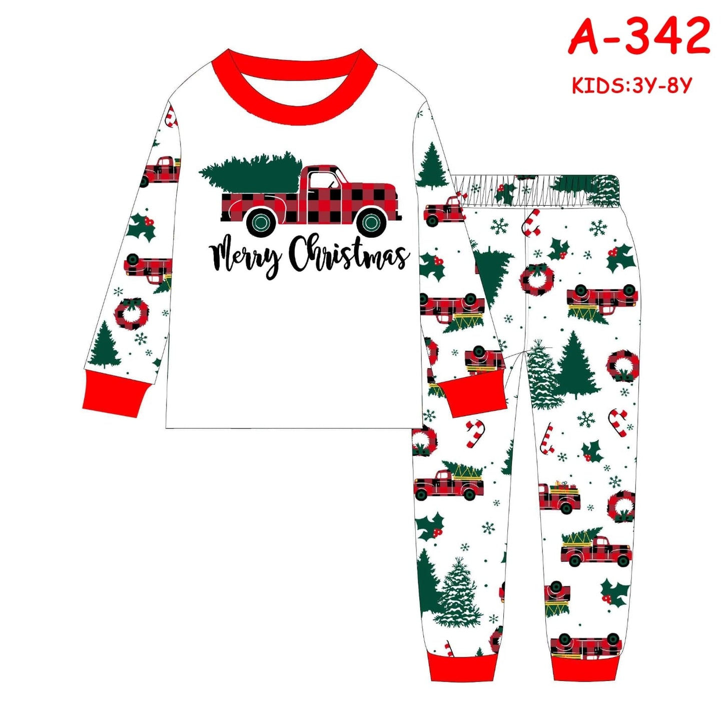 Christmas pyjamas outfit for both Adults &kids pyjamas set(top+pant)