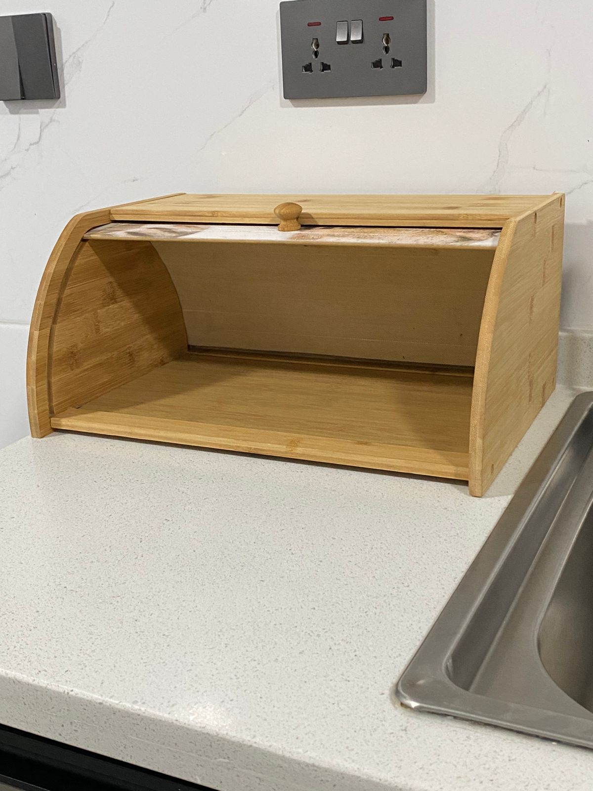 Eco-Friendly Bamboo Bread Bin