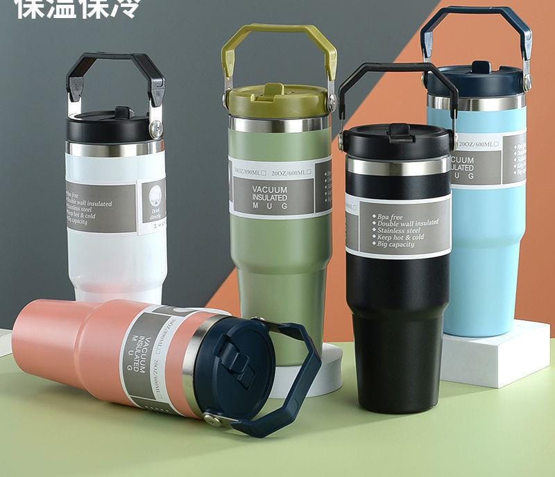 900ml Thermal coffee cup/thermos /water bottle/Themal mug with handle