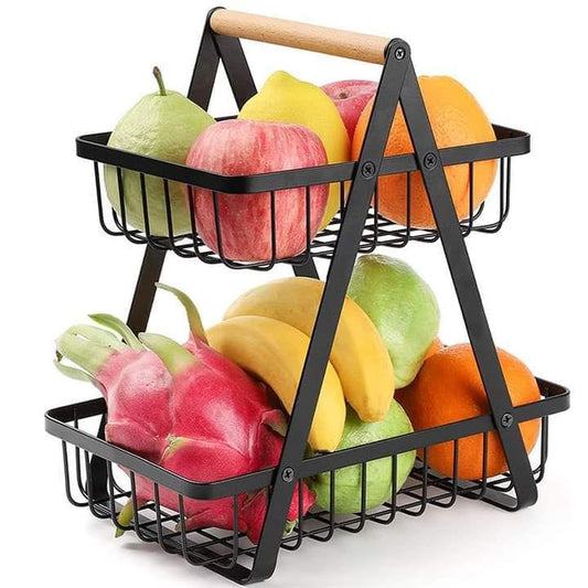 Metallic fruit rack