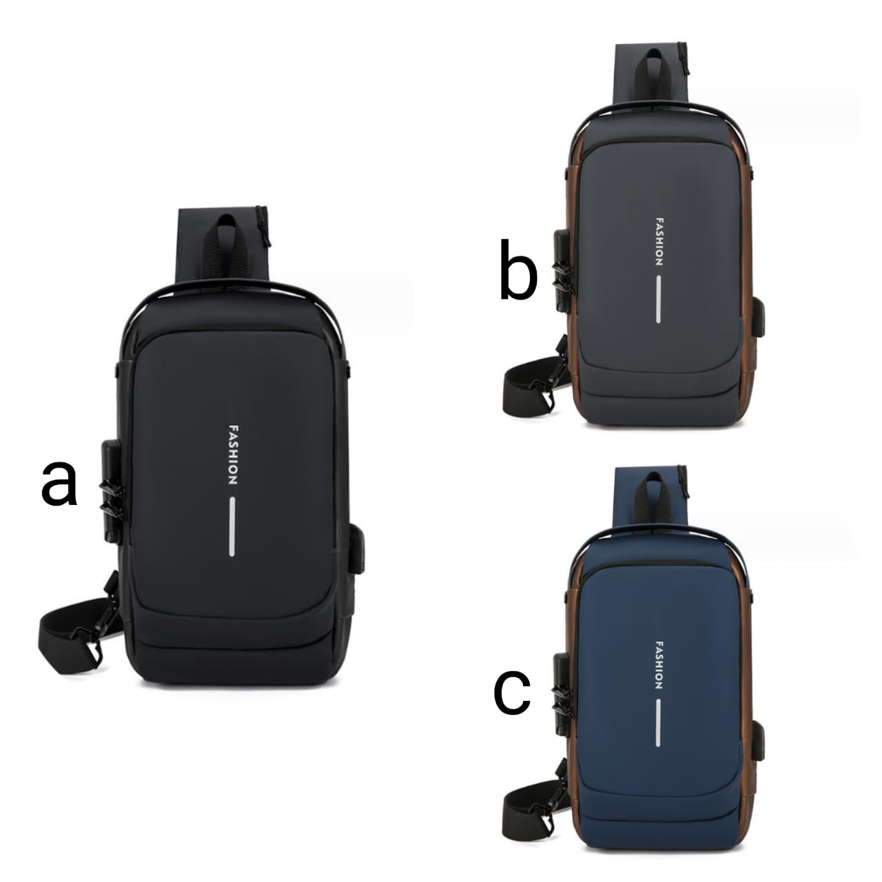 Anti-theft USB Shoulder/Crossbody Travel Bag